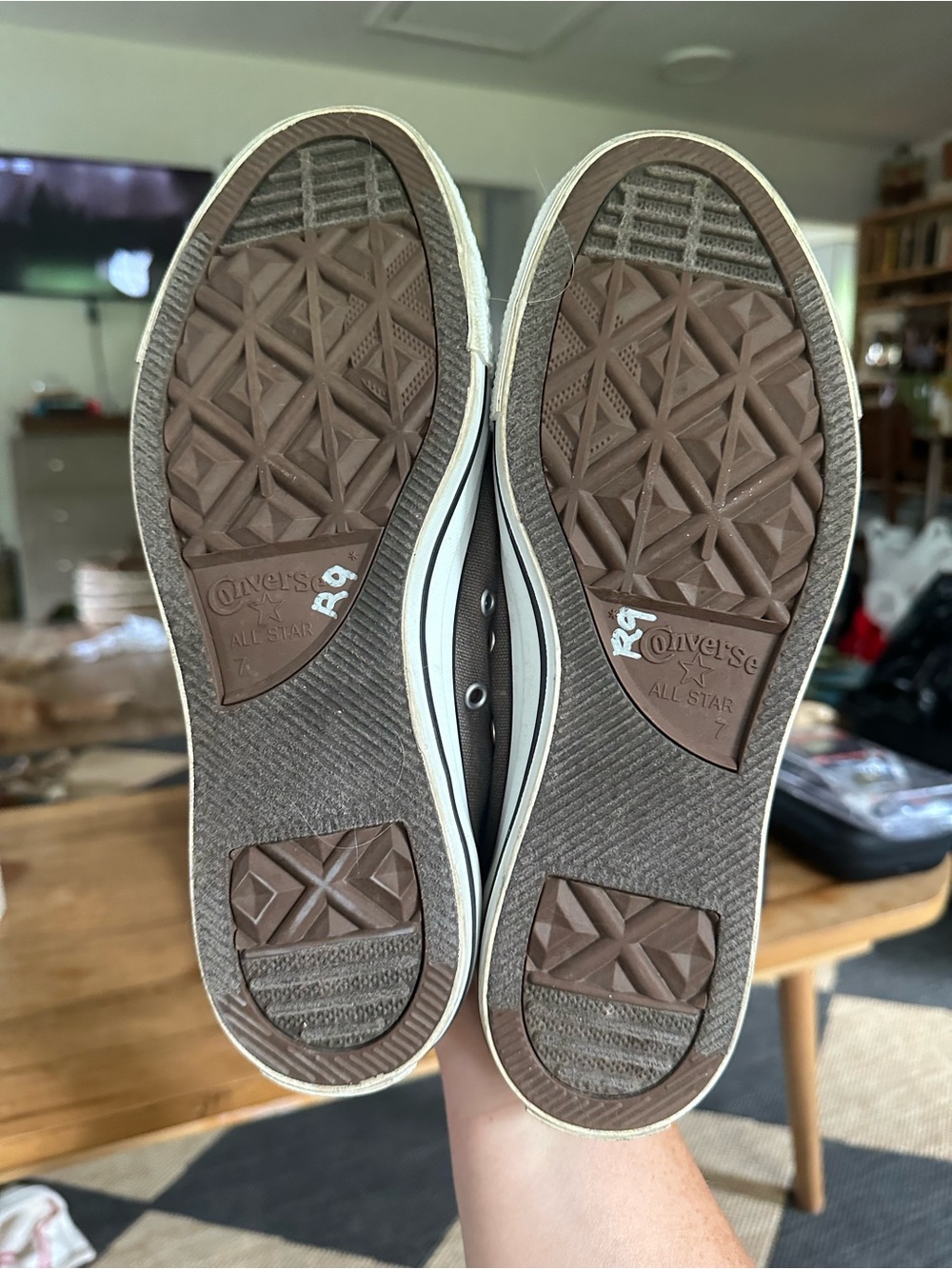 Classic Low-Top Canvas Athletic Sneakers in Taupe - Picture 5 of 5